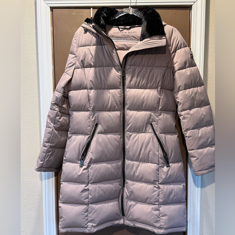 Andrew Marc Women's Light Mauve Puffer Jacket